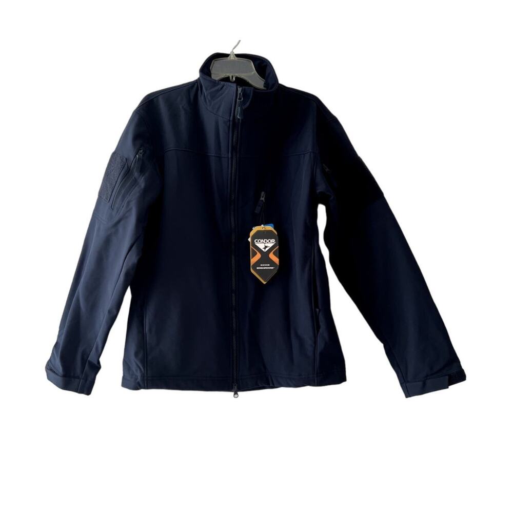 Condor Phantom No. 606 Soft Shell Large Navy Blue Teflon Jacket Coat New YKK